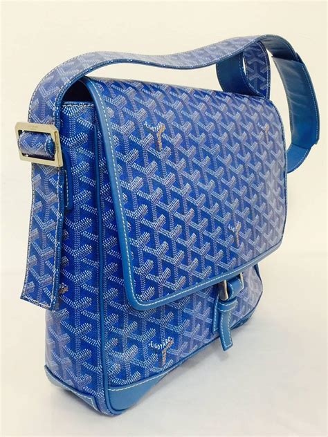 goyard blue goyardine urbain messenger cross body shoulder bag|goyard bags.